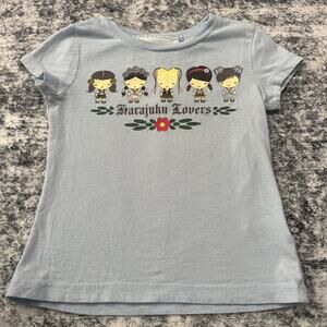 4T Gwen Stefani Harajuku‎ Lovers Top No Doubt VTG Shirt Tuckoo Blue Y2K Tee